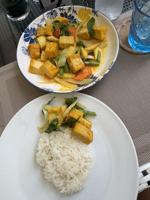 Red curry  at SB Kamala Beach Cafe Restaurant in Phuket