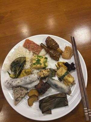 An assortment of everything   at Nhà Hàng Buffet Chay An Lac in Hanoi