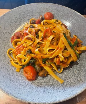 Tagliatelle Al Pomodoro #Veganuary at Shanikas - Berwick in Berwick
