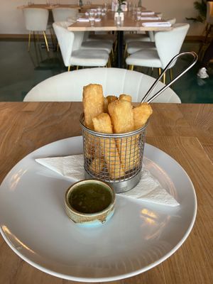 Yuca Sticks appetizer at Crasqui Venezuelan Restaurant in St Paul