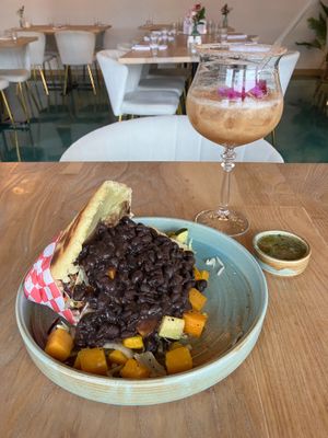 Build-Your-Own vegan Arepa at Crasqui Venezuelan Restaurant in St Paul