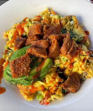 spicy vegan bowl  at The Broken Yolk Cafe  in Irvine