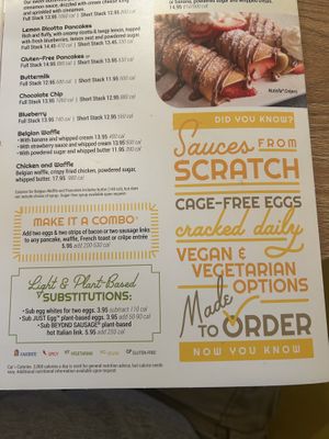 Vegan substitute options  at The Broken Yolk Cafe  in Irvine