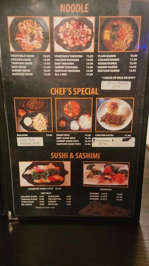 Menu at Idy Sushi Rolls in Idyllwild