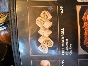 Vegan optionns  at Idy Sushi Rolls in Idyllwild