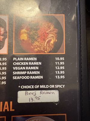 Vegan Ramen option  at Idy Sushi Rolls in Idyllwild