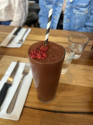 Choc-raspberry açai smoothie  at Archie's All Day   in Fitzroy