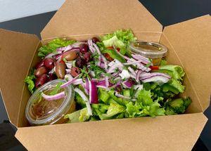 Italian salad (comes w/out cheese unless you add it) at Modena Pizza & Pasta in Seattle
