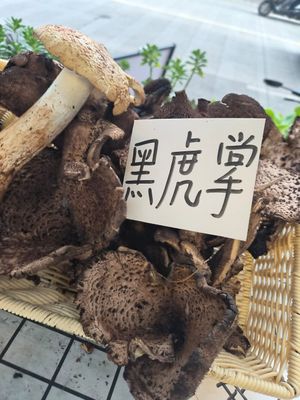 Black Tiger palm mushroom at Buddha -菩茶 in Dali