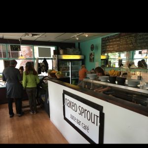 interior at Naked Sprout Juice Bar Cafe in Whistler