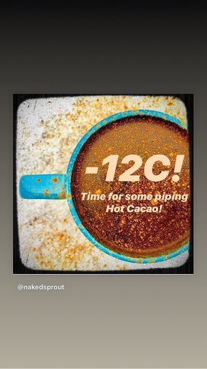 Real Hot Cocoa. Made a almond milk.  at Naked Sprout Juice Bar Cafe in Whistler