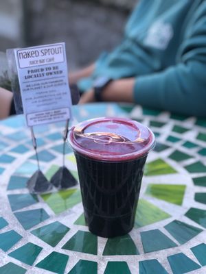 The go go fresh juice  at Naked Sprout Juice Bar Cafe in Whistler