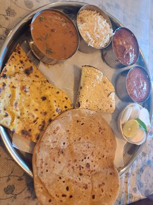 Vegan Thali at The Vintage Kitchen in Jaipur