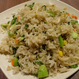petai fried rice at Zhenyi Veggie Place 真一素食坊 in Northeast Singapore