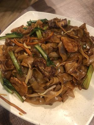 Char kway teow wok hei strong 8/10 at Zhenyi Veggie Place 真一素食坊 in Northeast Singapore