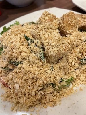 Cereal Toufu at Zhenyi Veggie Place 真一素食坊 in Northeast Singapore