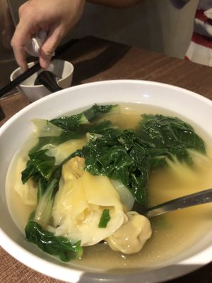Wanton soup  at Zhenyi Veggie Place 真一素食坊 in Northeast Singapore