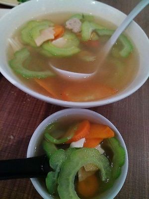 Butter gourd soup at Zhenyi Veggie Place 真一素食坊 in Northeast Singapore