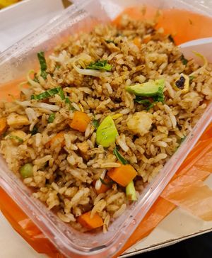 Today's Petai fried rice is spicy ~ 3/12/21 at Zhenyi Veggie Place 真一素食坊 in Northeast Singapore