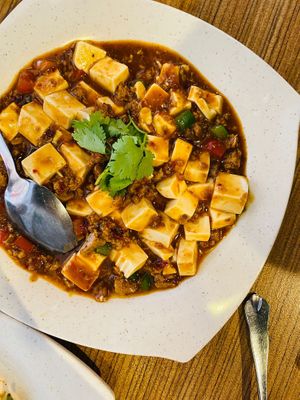 马坡豆腐 #Veganuary at Zhenyi Veggie Place 真一素食坊 in Northeast Singapore