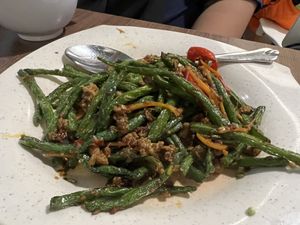 Fried string beans   at Zhenyi Veggie Place 真一素食坊 in Northeast Singapore