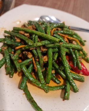 French z beans ~ 11/5/23 at Zhenyi Veggie Place 真一素食坊 in Northeast Singapore