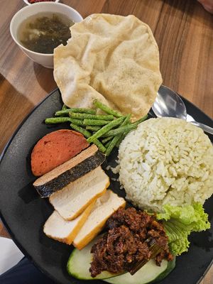 Nasi Lemak '~ 2/10/23 at Zhenyi Veggie Place 真一素食坊 in Northeast Singapore