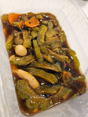 Stir fried bitter gourd ~ 19/12/23 at Zhenyi Veggie Place 真一素食坊 in Northeast Singapore