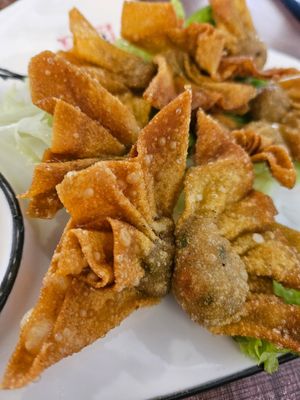 Fried wanton  ~5/1/24 at Zhenyi Veggie Place 真一素食坊 in Northeast Singapore