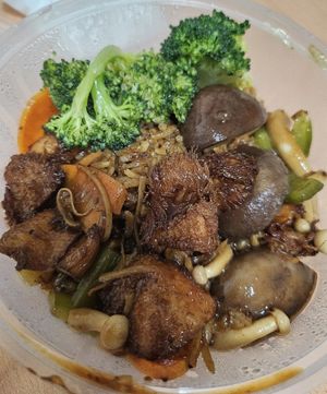 Claypot Mushroom Rice  ~ 10/3/24 at Zhenyi Veggie Place 真一素食坊 in Northeast Singapore
