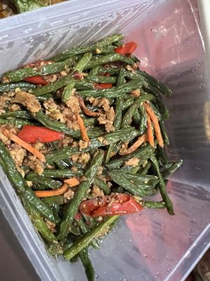 Long beans - too spicy 7.5/10  at Zhenyi Veggie Place 真一素食坊 in Northeast Singapore