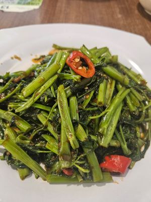 Kang Kong at Zhenyi Veggie Place 真一素食坊 in Northeast Singapore