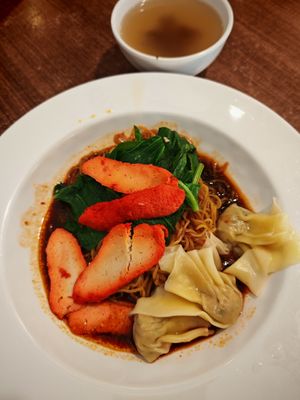 Wanton Noodles at Zhenyi Veggie Place 真一素食坊 in Northeast Singapore