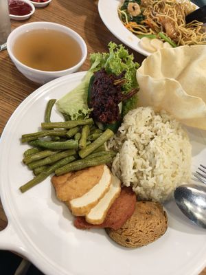 Nasi Lemak at Zhenyi Veggie Place 真一素食坊 in Northeast Singapore
