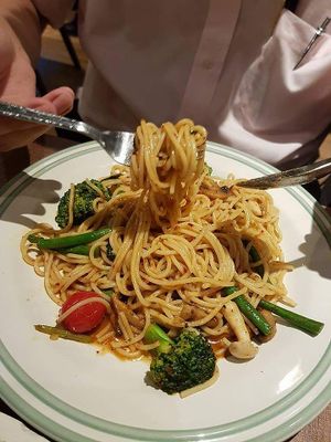 Alio Olio at Zhenyi Veggie Place 真一素食坊 in Northeast Singapore