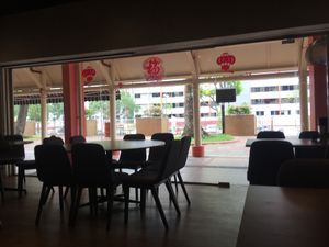 Tables  at Zhenyi Veggie Place 真一素食坊 in Northeast Singapore