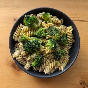 Lentil Broccoli Tahini Pasta at Mâche Dining in Strathroy