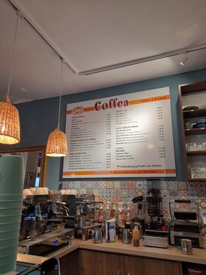 Menu at Coffea in Schleswig