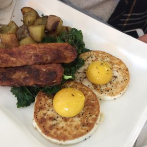 vegan eggs! at Doug McNish Public Kitchen in Toronto