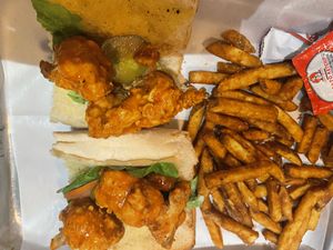 Buffalo cauliflower po-boy   at One More Pie in New Orleans