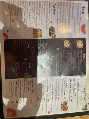 Second page of menu with vegan labels   at One More Pie in New Orleans