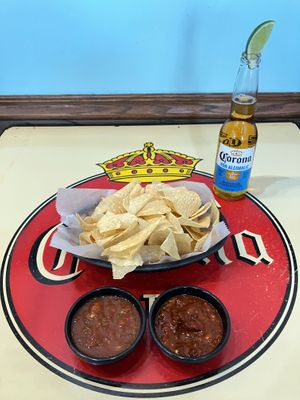 Chips and house salsa at Las Tortillas in Rosemount