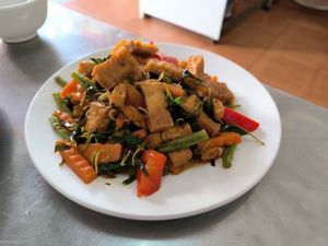 Tofu at Ha Pham Vietnamese Restaurant in Pakse