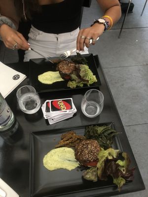 Portobello burgers  at 42 Degrés in Paris