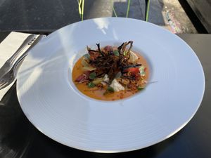 Delicious main course  #Veganuary at 42 Degrés in Paris