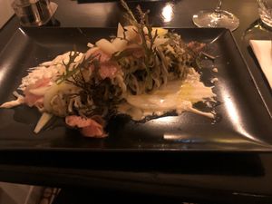 Konjac & wakame noodles at 42 Degrés in Paris