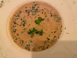 Artichoke soup  at 42 Degrés in Paris
