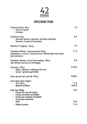 Products to take home with you at 42 Degrés in Paris