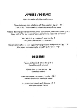 Cheese plates and desserts at 42 Degrés in Paris