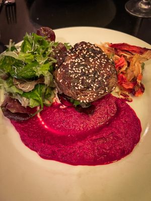 Portobello burger  at 42 Degrés in Paris